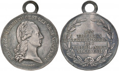 Austria. Francesco II d'Asburgo-Lorena imperatore del S.R.I. (1792-1806). Medaglia 1797 per truppa e sottufficiali del Tirolo AG gr. 17,42 diam. 40 mm...