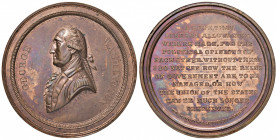 Stati Uniti d'America. George Washington (1732-1799). Medaglia (1864) commemorativa della lettera di Washington a Hamilton AE gr. 76,42 diam. 60 mm. O...