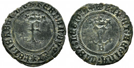 Catholic Kings (1474-1504). Blanca. Burgos. (Cal-7). Ae. 1,23 g. Almost VF. Est...12,00. 

Spanish Description: Fernando e Isabel (1474-1504). Blanc...