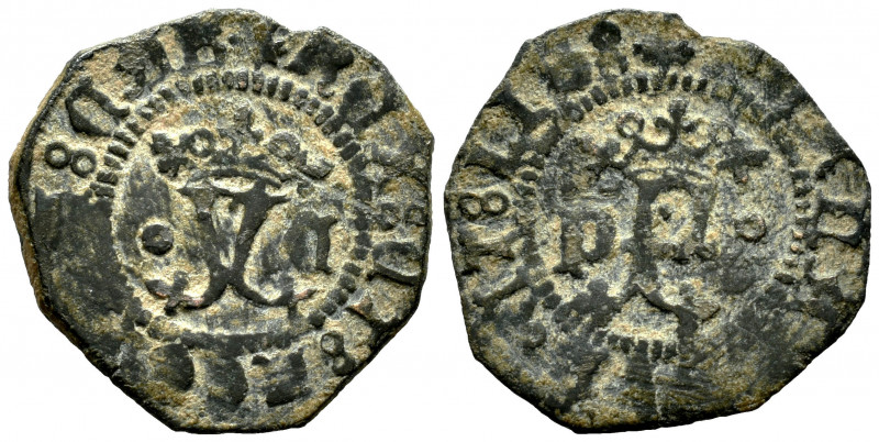 Catholic Kings (1474-1504). Blanca. Cuenca. P. (Cal-19). (Rs-503). Ae. 1,23 g. V...
