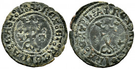 Catholic Kings (1474-1504). Blanca. Toledo. (Cal-51 var). (Rs-862 var). Ae. 1,37 g. Nameless of the Kings. VF. Est...25,00. 

Spanish Description: F...