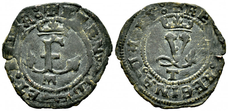 Catholic Kings (1474-1504). Blanca. Toledo. M. (Cal-53). (Rs-838). Ae. 1,15 g. M...