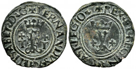 Catholic Kings (1474-1504). Blanca. Toledo. (Cal-56). (Rs-no cita). Ae. 1,08 g. I between clover leaves. Choice VF. Est...25,00. 

Spanish Descripti...