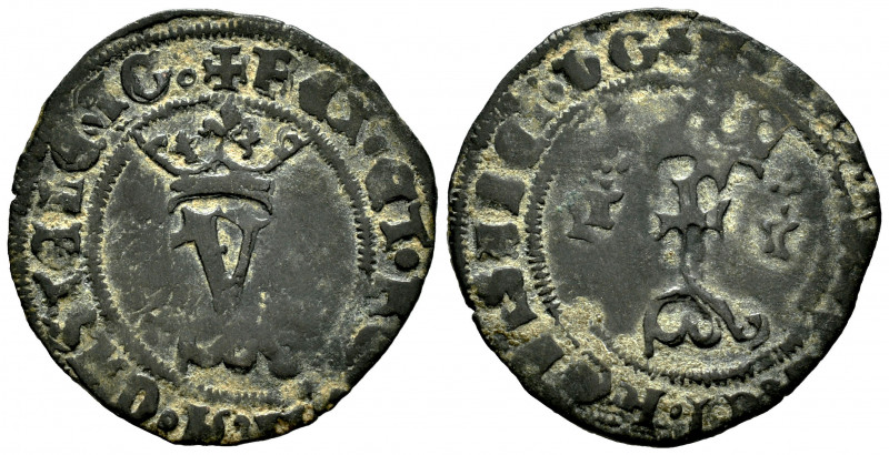Catholic Kings (1474-1504). Blanca. Toledo. (Cal-56). (Rs-871). Ae. 0,76 g. F en...