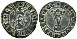 Catholic Kings (1474-1504). Blanca. Toledo. (Cal-56). (Rs-871). Ae. 1,37 g. I between fleurs de lis. Nameless of the Kings. Choice VF. Est...20,00. 
...