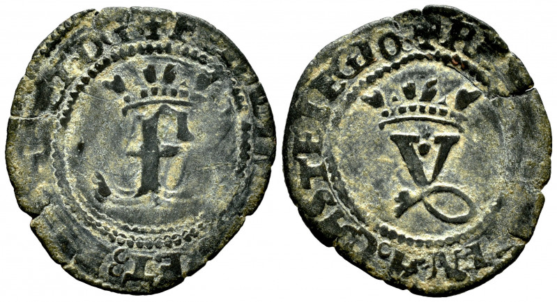 Catholic Kings (1474-1504). Blanca. (Cal-58). Ae. 1,02 g. Without marks. Choice ...
