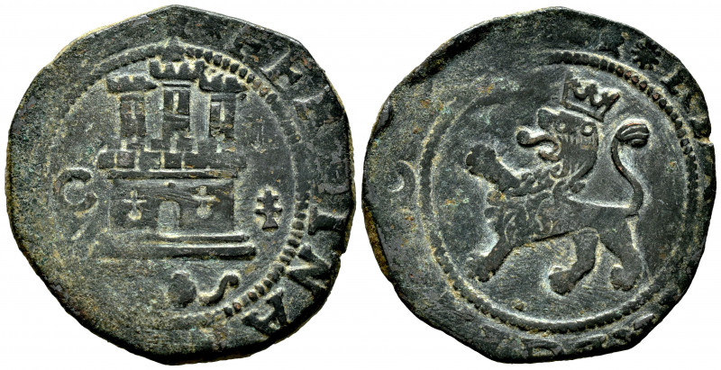 Catholic Kings (1474-1504). 2 maravedis. Cuenca. (Cal-89). (Rs-361). Ae. 4,51 g....