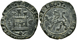 Catholic Kings (1474-1504). 2 maravedis. Cuenca. (Cal-89). (Rs-365). Ae. 3,98 g. VF. Est...35,00. 

Spanish Description: Fernando e Isabel (1474-150...