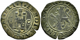 Catholic Kings (1474-1504). 2 maravedis. Cuenca. (Cal-89). (Rs-365). Ae. 2,69 g. Choice VF. Est...40,00. 

Spanish Description: Fernando e Isabel (1...