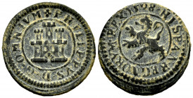 Philip II (1556-1598). 1 maravedi. 1598. Segovia. (Cal-84). (Jarabo-Sanahuja-B19). Ae. 1,71 g. Without mintmark and value indication. Choice VF. Est.....