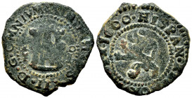 Philip III (1598-1621). 2 maravedis. 1600. Cuenca. I. (Cal-149). (Jarabo-Sanahuja-C9). Ae. 2,76 g. Assayer right. Scarce. Almost VF. Est...30,00. 

...
