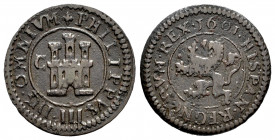 Philip III (1598-1621). 2 maravedis. 1601. Segovia. C. (Cal-182). Ae. 3,00 g. Choice VF/Almost VF. Est...40,00. 

Spanish Description: Felipe III (1...