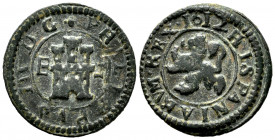 Philip III (1598-1621). 2 maravedis. 1612. Segovia. (Cal-193). (Jarabo-Sanahuja-D268). Ae. 1,43 g. VF. Est...20,00. 

Spanish Description: Felipe II...