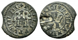 Philip III (1598-1621). 2 maravedis. 1618. Segovia. (Cal-No cita). (Jarabo-Sanahuja-Pag 186 fecha inexistente). Ae. 1,51 g. Metal defect. Rare. Almost...
