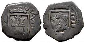 Philip III (1598-1621). 8 maravedis. 1618. Madrid. (Cal-305). Ae. 4,99 g. Vertical mint. VF. Est...25,00. 

Spanish Description: Felipe III (1598-16...