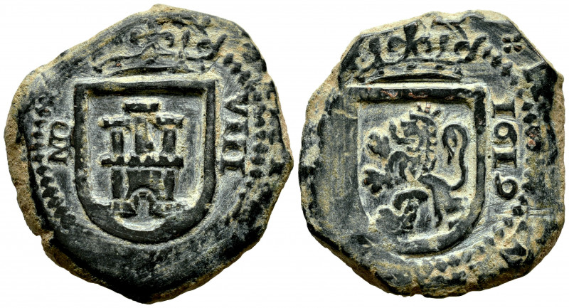 Philip III (1598-1621). 8 maravedis. 1619. Madrid. (Cal-306). (Jarabo-Sanahuja-D...