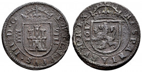Philip III (1598-1621). 8 maravedis. 1617. Segovia. (Cal-335). Ae. 6,03 g. Date left. Scarce. Almost VF. Est...40,00. 

Spanish Description: Felipe ...