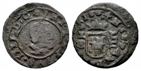 Philip IV (1621-1665). 4 maravedis. 1664. Cuenca. CA. (Cal-213). Ae. 1,04 g. Choice F. Est...15,00. 

Spanish Description: Felipe IV (1621-1665). 4 ...