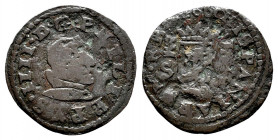 Philip IV (1621-1665). 4 maravedis. 1660. Segovia. S. (Cal-254). Ae. 0,73 g. Scarce. Almost F. Est...25,00. 

Spanish Description: Felipe IV (1621-1...