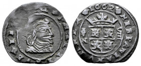 Philip IV (1621-1665). 8 maravedis. 1662. Granada. N. (Cal-341). (Jarabo-Sanahuja-M245). Ae. 1,84 g. Almost VF/VF. Est...20,00. 

Spanish Descriptio...