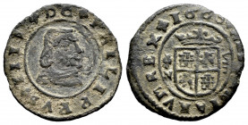 Philip IV (1621-1665). 8 maravedis. 1663. Granada. N. (Cal-342). (Jarabo-Sanahuja-M245). Ae. 1,84 g. Almost VF/VF. Est...20,00. 

Spanish Descriptio...