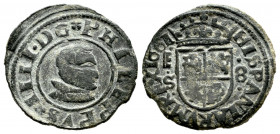 Philip IV (1621-1665). 8 maravedis. 1661. Segovia. S. (Cal-393). (Jarabo-Sanahuja-M487). Ae. 2,39 g. VF. Est...20,00. 

Spanish Description: Felipe ...
