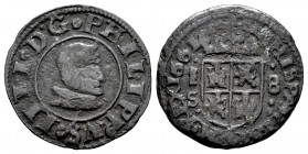 Philip IV (1621-1665). 8 maravedis. 1661. Segovia. S. (Cal-393). Ae. 2,32 g. Almost VF. Est...18,00. 

Spanish Description: Felipe IV (1621-1665). 8...