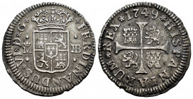 Ferdinand VI (1746-1759). 1/2 real. 1749. Madrid. JB. (Cal-68). Ag. 1,36 g. Choice VF. Est...50,00. 

Spanish Description: Fernando VI (1746-1759). ...