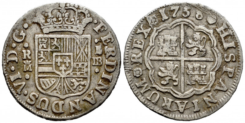 Ferdinand VI (1746-1759). 1 real. 1758. Madrid. JB. (Cal-182). Ag. 2,64 g. Almos...