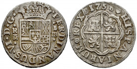Ferdinand VI (1746-1759). 1 real. 1758. Madrid. JB. (Cal-182). Ag. 2,64 g. Almost VF. Est...25,00. 

Spanish Description: Fernando VI (1746-1759). 1...