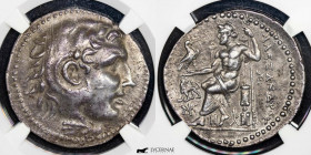 Philip III Arrhidaeus Silver Tetradrachm  16,61 g., 31 mm. Ionia 323-319 BC XF (NGC)