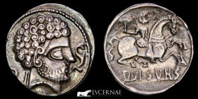 Arsaos Silver Denarius 4.25 g., 19 mm. Jaca, Huesca, Spain 120-80 B.C. Good fine