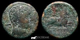 Bilbilis Bronze As 13.42 g., 26 mm. Ancient Hispania 120-30 B.C. Good very fine (MBC+)