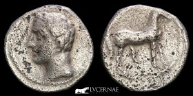 Carthaginian silver 1/4 Shekel 1,68 g. 13 mm. Military mobile mint 218-210 BC GVF