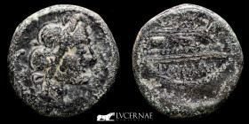 Carteia Bronze Semis 5,34 g., 19 mm. Cadiz (San Roque) 80-20 A.D. VF