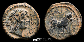 Castulo  Bronze Semis 10,05 g, 22 mm Castulo 150 - 50 B.C.  Good very fine