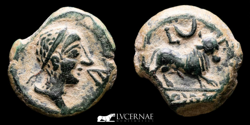 Ancient Hispania - Castulo (Linares, Jaen) 180-150 B.C. Bronze Semis (5,20 g, 18...
