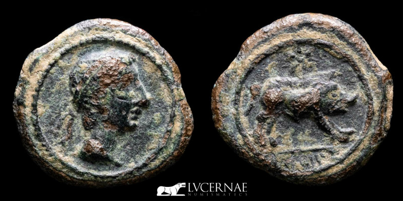 Ancient Hispania - Castulo, Linares, Jaén (180-150 B.C.) Bronze quadrans (2,76 g...