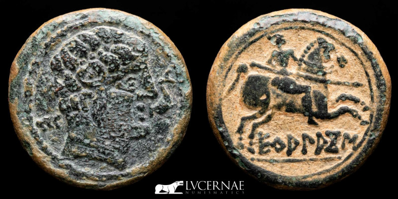 Ancient Hispania - Ecualacos (Soria-Guadalajara provinces). Bronze As (11.72 g.,...