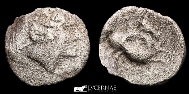 Hispania Antígua - Emporiton. Silver tritartemorion (0,34 g., 11 mm.) minted by ...