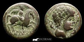 Iltirta Æ Bronze As 12.70 g. 25 mm. Lleida Cataluña 200 BC gVF