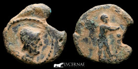 Malacca Bronze Semis 3.25 g. 20 mm. Hispania 1 century B.C. GVF