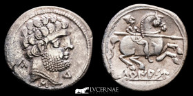 Turiaso Silver Denarius 3,25 g. 19 mm. Turiaso (Tarazona, Zaragoza) II B.C. Extremely fine