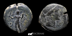 Hispain Julius Caesar times Bronze Semis 6.18 g., 20 mm. Corduba 44 BC Good very fine (MBC)