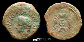Augustus  Bronze As 7.82 g., 25 mm. Lugo, Lucus Augusti 2 - 14 A.D Good very fine (MBC+)