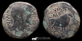 Augustus  Bronze As 12.66 g. 30 mm. Calagurris (Calahorra, La Rioja) 27 BC-14 AD Good very fine (MBC+)