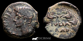 Augustus Bronze As 8,32 g, 23 mm. Algeciras 14-37 A.D. GVF