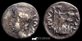 Augustus Silver Quinarius 1.62 g., 14 mm. Emerita 25-23 B.C. Good very fine