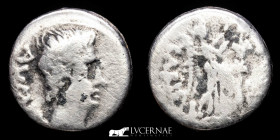 Augustus Silver Quinarius 1,53 g., 12 mm. Emerita 25/3 BC VF