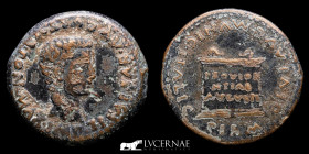 Tiberius Bronze As 12.77 g. 29 mm. Italica, Santiponce 14-37 A.D. Good very fine